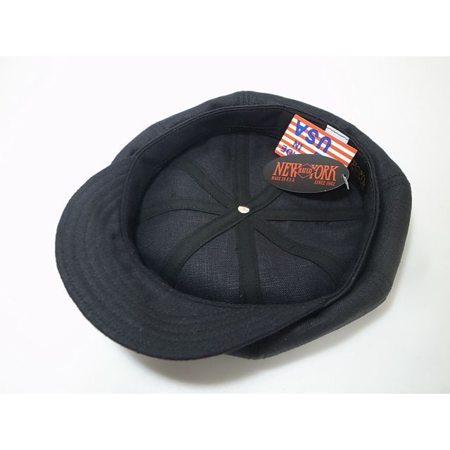 NEW YORK HAT(ニューヨークハット)の新品ニューヨークハットUSA製Linen Spitfireリネン ブラック黒XL メンズの帽子(キャスケット)の商品写真