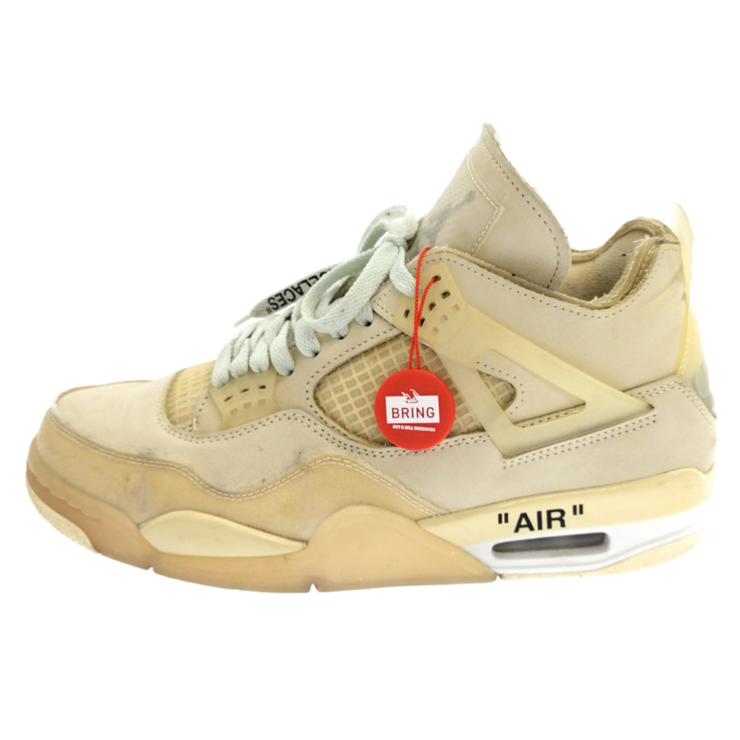 NIKE ナイキ ×OFF-WHITE WMNS Air Jordan 4 SP オフホワイト エアジョーダン4 セイル ハイカットスニーカー ベージュ CV9388-100