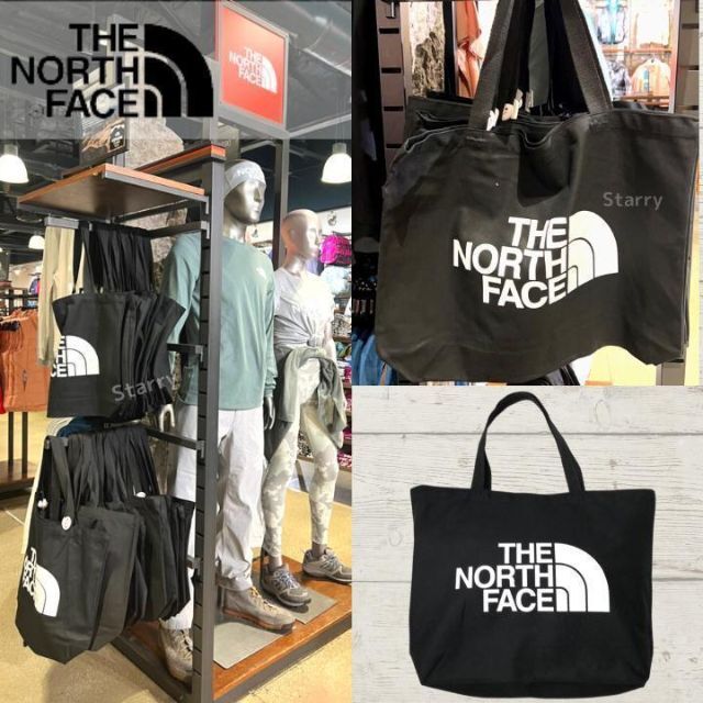 THE NORTH FACE(ザノースフェイス)の新品 ★ ノースフェイス ビッグ ロゴ キャンバス トート エコ バッグ レディースのバッグ(トートバッグ)の商品写真