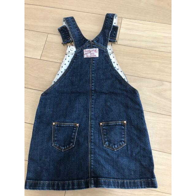 PETIT BATEAU(プチバトー)のプチバトー  デニム　ジャンパー スカート　100 4ans キッズ/ベビー/マタニティのキッズ服女の子用(90cm~)(スカート)の商品写真