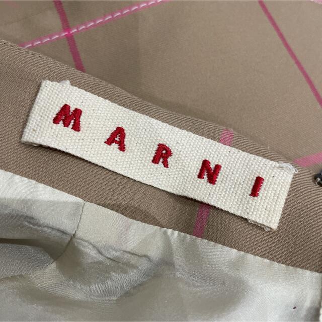 MARNIマルニタイトスカート♡ベージュ×ピンクチェック38