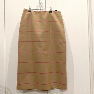 マルニ(Marni)のMARNIマルニタイトスカート♡ベージュ×ピンクチェック38(ひざ丈スカート)