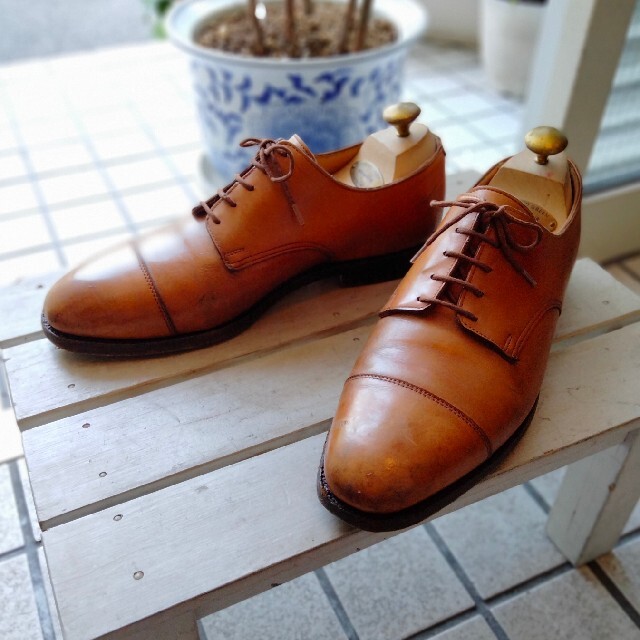 英国製 Crockett&Jonesポールスミス別注 ストレートチップ 7.5E-