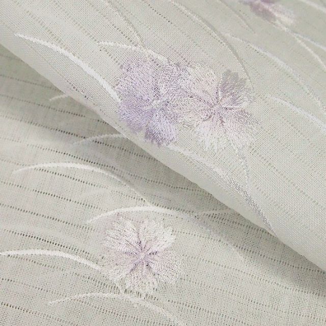 新品★夏用 本麻刺繍半襟 高級小千谷縮 日本製 和装小物 半衿 31718 レディースの水着/浴衣(和装小物)の商品写真