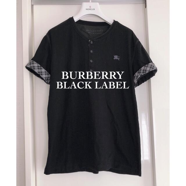 BURBERRY BLACK LABEL(バーバリーブラックレーベル)の【バーバリーブラックレーベル】Tシャツ/ブラック/黒/Lサイズ メンズのトップス(Tシャツ/カットソー(半袖/袖なし))の商品写真