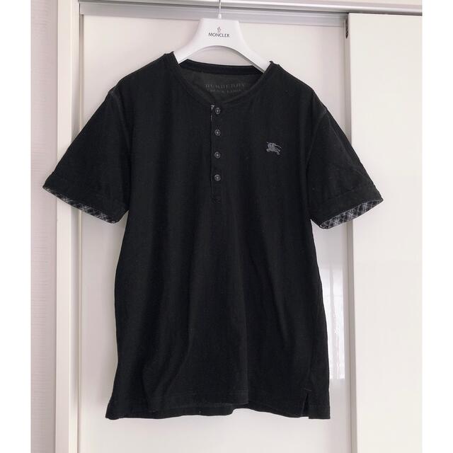 BURBERRY BLACK LABEL(バーバリーブラックレーベル)の【バーバリーブラックレーベル】Tシャツ/ブラック/黒/Lサイズ メンズのトップス(Tシャツ/カットソー(半袖/袖なし))の商品写真