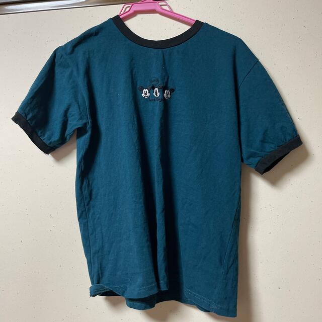 ミッキー　ディズニー　刺繍　tシャツ　グリーン メンズのトップス(Tシャツ/カットソー(半袖/袖なし))の商品写真