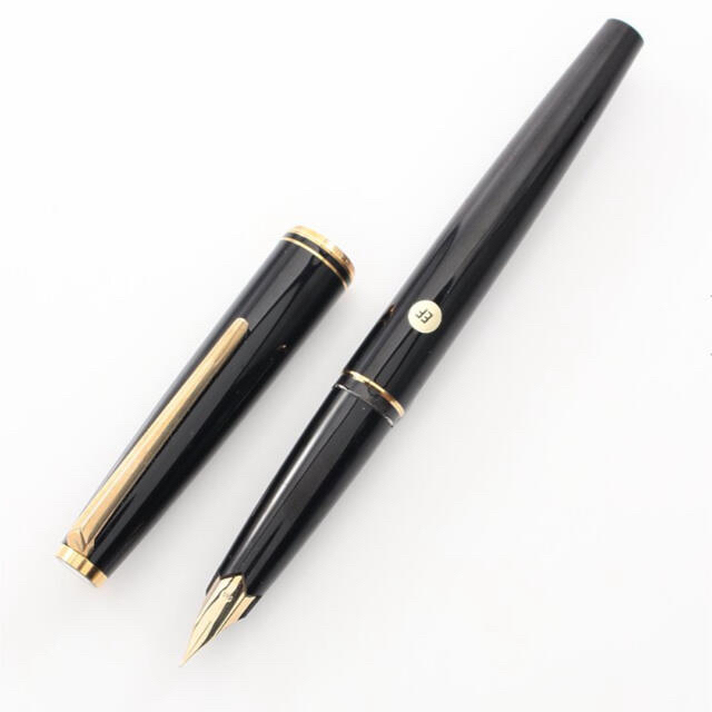 良品■MONTBLANC モンブラン Nobless ノブレス ペン先 585 14K Fニブ 細軸 インクカートリッジ式 万年筆 ブロンズシルバー×ゴールド (8)