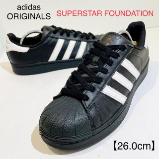 アディダス(adidas)のadidas★SUPERSTAR/スーパースターファンデーション★黒白★26.0(スニーカー)