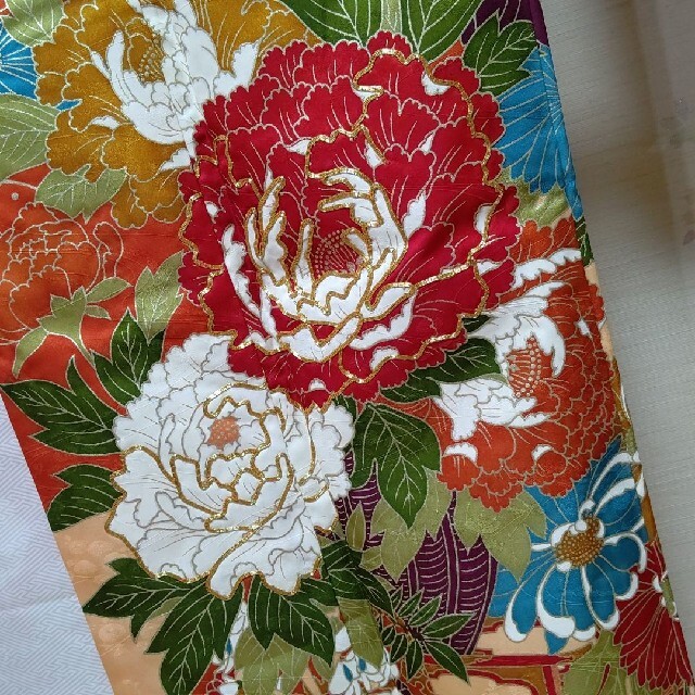 ③正絹 豪華振袖 花車 金駒刺繍 金彩 安価 49.0%割引 niang.tw