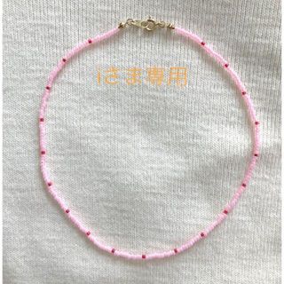 ビーズネックレス ハンドメイド 韓国(ネックレス)