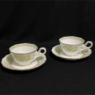 ノリタケ(Noritake)の【未使用】ノリタケ　オリエンタルトレイル　カップ＆ソーサー　2客セット(食器)