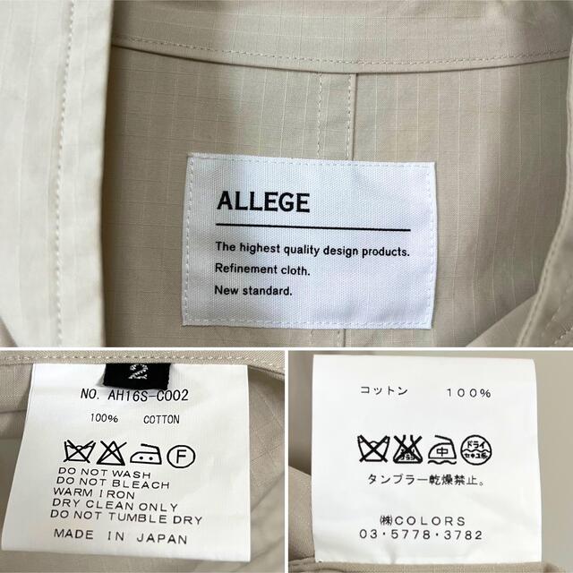 【1回のみ着用】日本製★ALLEGE Stand Collar Coat