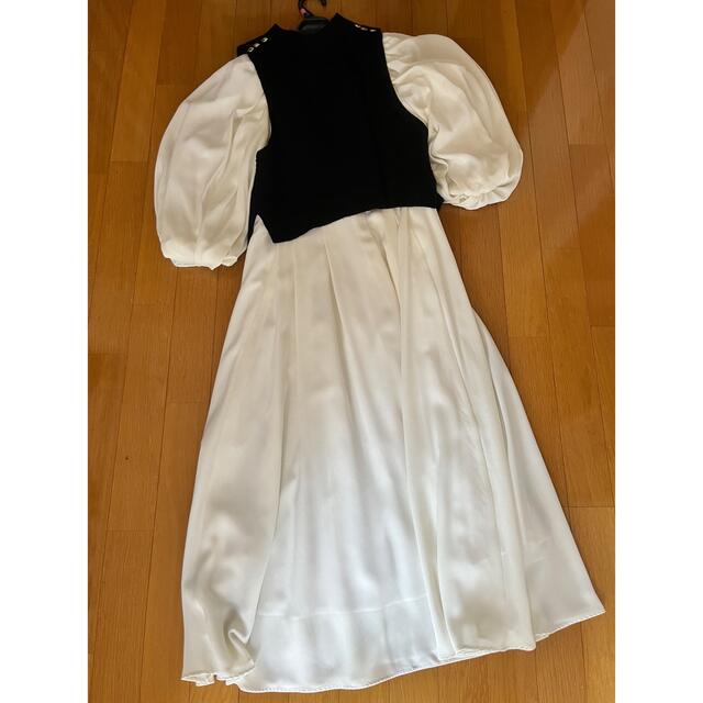 CELFORDセルフォード*完売品*新品ニットベスト付きワンピース ブラック