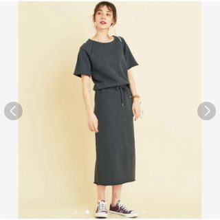 ビューティアンドユースユナイテッドアローズ(BEAUTY&YOUTH UNITED ARROWS)の美品⭐︎スウェットカットオフワンピース(ロングワンピース/マキシワンピース)