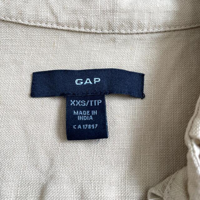 GAP(ギャップ)の最終価格　GAP  リネンシャツ　トップス　麻100%   アウトドア　送料込み レディースのトップス(シャツ/ブラウス(半袖/袖なし))の商品写真