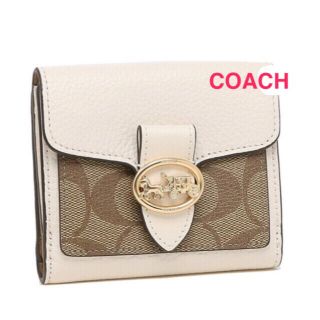 COACH - コーチ COACH 二つ折り財布 シグネチャーキャンバス カーキ ...