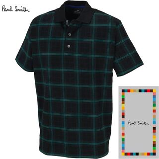 ポールスミス(Paul Smith)の新品☆ポールスミス【GOLF】オリジナルチェック ポロシャツ☆緑＆黒☆Lサイズ(ポロシャツ)