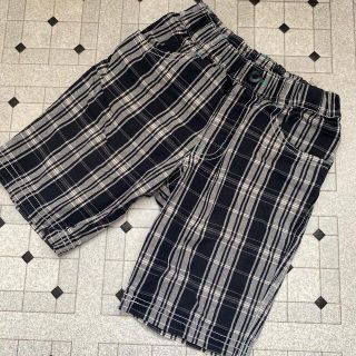 サンカンシオン(3can4on)の黒チェック　ハーパン(パンツ/スパッツ)