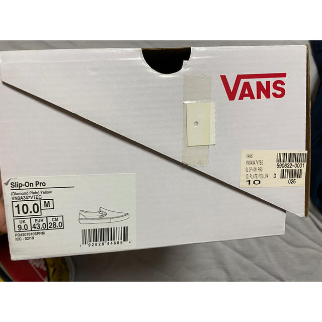 メンズsupreme VANS SLIP-ON PRO D.PLATE 10