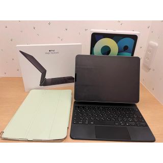 アップル(Apple)のiPad Air4 (64GB)グリーン　セルラー&Magic keyboard(タブレット)