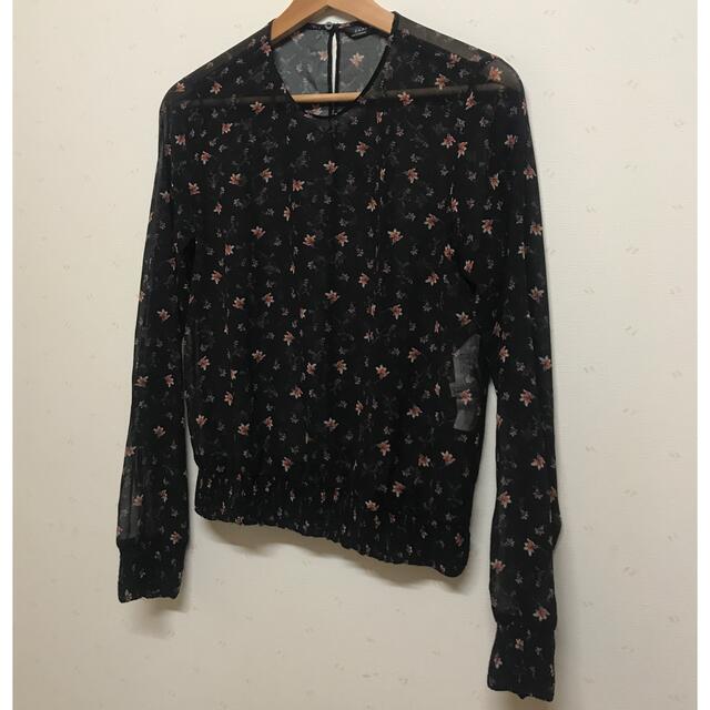 ZARA(ザラ)のZARA 花柄シースルーブラウス レディースのトップス(シャツ/ブラウス(長袖/七分))の商品写真