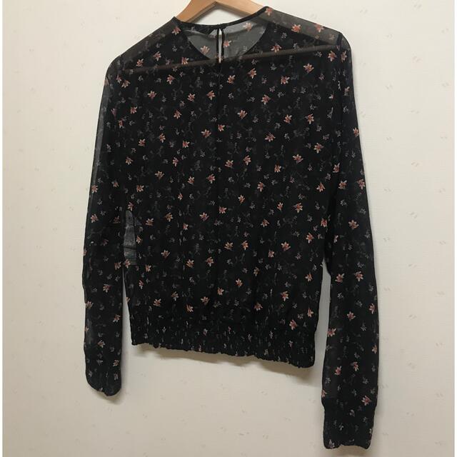 ZARA(ザラ)のZARA 花柄シースルーブラウス レディースのトップス(シャツ/ブラウス(長袖/七分))の商品写真