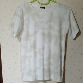 ホワイト系　半袖Tシャツ　L サイズ(Tシャツ(半袖/袖なし))