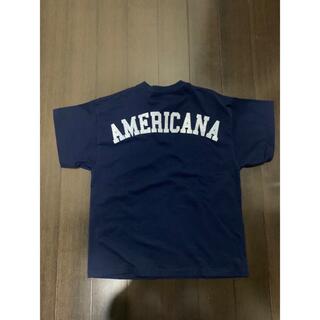 アメリカーナ(AMERICANA)のAmericana Tシャツ ネイビー フリーサイズ(Tシャツ(半袖/袖なし))