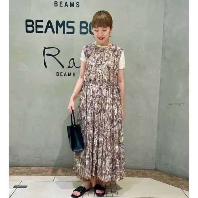 Ray BEAMS レイビームス 花柄 ロングワンピース ドレス 美品