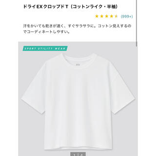 ユニクロ(UNIQLO)のUNIQLO ドライEXクロップドT (コットンライク)(Tシャツ(半袖/袖なし))