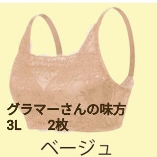 ブラジャー　3L　同色2枚(ブラ)