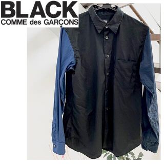 ブラックコムデギャルソン(BLACK COMME des GARCONS)のコムデギャルソン ブラックコムデギャルソン バイカラー シャツ アシンメトリー(シャツ)