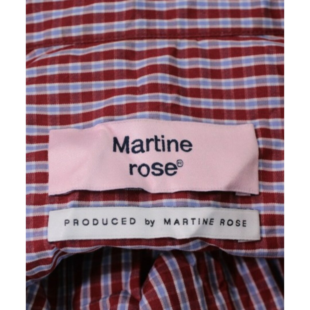 Martine Rose カジュアルシャツ XS 赤x水色(チェック)