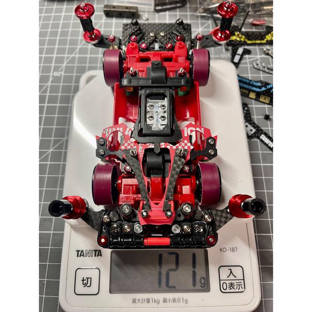 ミニ四駆 MSフレキ シャーシ、ボディ 前後C-ATバンパー搭載車 ミニ四駆 MSフレキ シャーシ、ボディ 前後C-ATバンパー搭載車