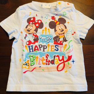 ディズニー(Disney)のディズニー　バースデーTシャツ　80サイズ(Ｔシャツ)