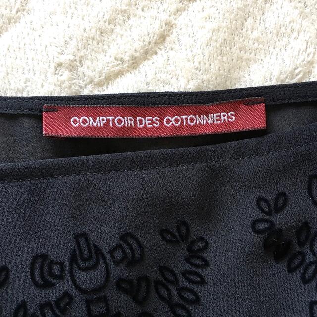 Comptoir des cotonniers(コントワーデコトニエ)のCOMPTOIR DES COTONNIERS シースルーワンピース 未使用美品 レディースのワンピース(ひざ丈ワンピース)の商品写真