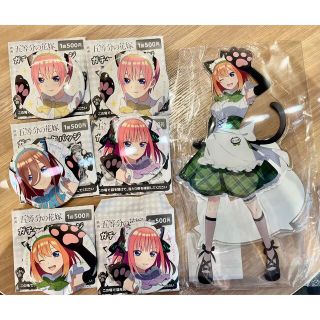 五等分の花嫁 ガチャっと缶バッジ 中野四葉 アクリルスタンド & おまけ ネコ耳(キャラクターグッズ)