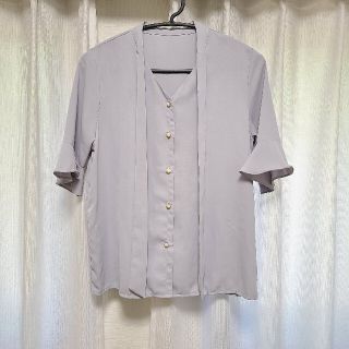 ミッシュマッシュ(MISCH MASCH)のミッシュマッシュ　グレー　ブラウス　シャツ(シャツ/ブラウス(半袖/袖なし))