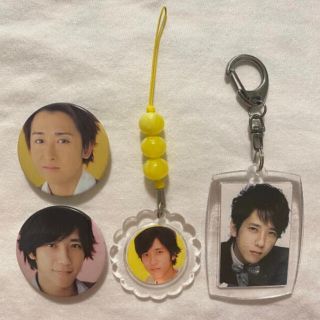 アラシ(嵐)の嵐グッズ　嵐キーホルダー二宮和也大野智　4点セット(アイドルグッズ)