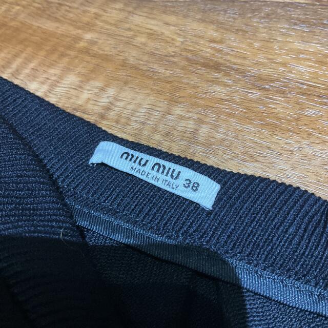 miumiu - 【miu miu】ウールスカート 黒 ミュウミュウ イタリア製の 