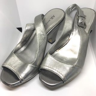 アンクライン(ANNE KLEIN)のAK Anne Klein アンクライン パンプス サンダル シルバー 22.5(ハイヒール/パンプス)