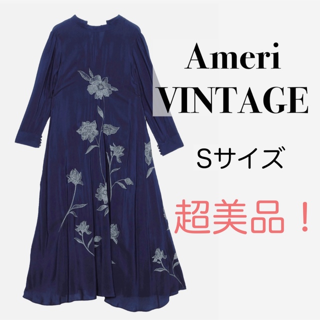 【超美品！】Ameri VINTAGE 花柄刺繍ドレス