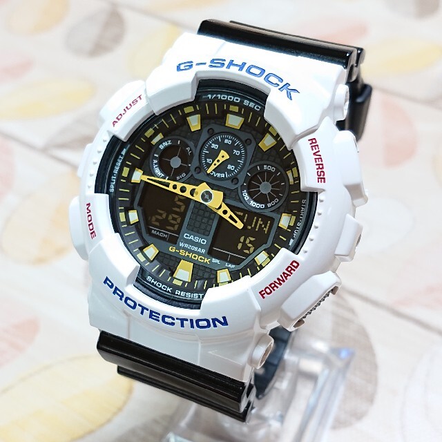 超美品【CASIO／G-SHOCK】アナデジ 腕時計 GA-100CS-7AJF