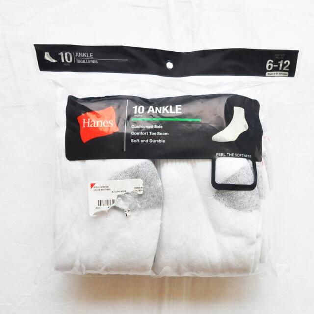 Hanes(ヘインズ)のHANES/10 VALUE PACK CUSHION ANKLE SOCKS メンズのレッグウェア(ソックス)の商品写真