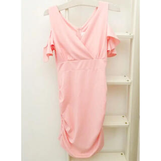 デイジーストア(dazzy store)のtikaワンピース  キャバ ドレス vネック ピンク タイトドレス オフショル(ナイトドレス)