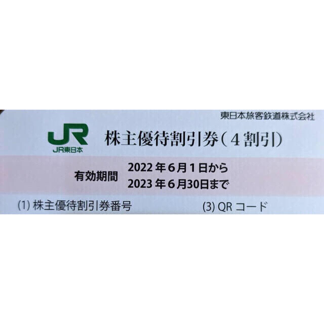 JR(ジェイアール)の【丁寧な梱包で早期発送  （5枚）】JR東日本　株主優待割引券（株主優待券） チケットの優待券/割引券(その他)の商品写真