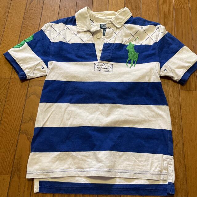 POLO RALPH LAUREN(ポロラルフローレン)のラルフローレン ボーダー ポロシャツ 10-12 キッズ/ベビー/マタニティのキッズ服男の子用(90cm~)(Tシャツ/カットソー)の商品写真