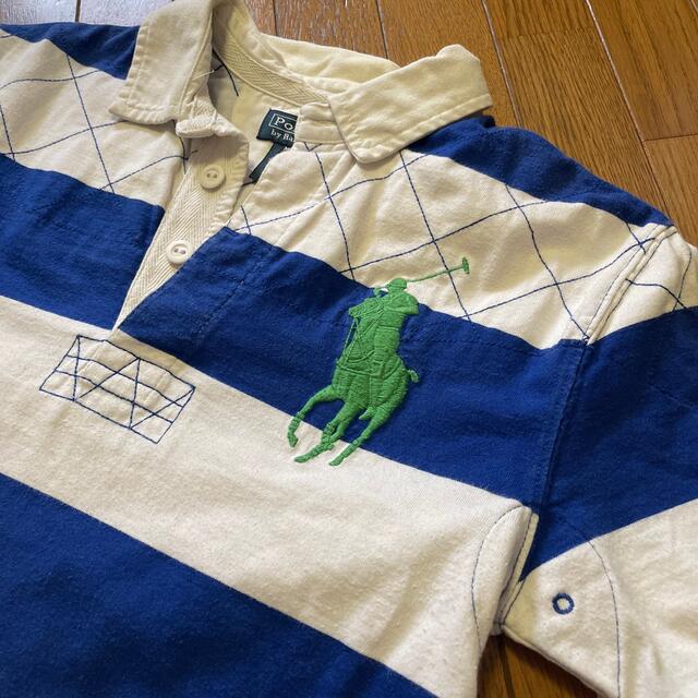 POLO RALPH LAUREN(ポロラルフローレン)のラルフローレン ボーダー ポロシャツ 10-12 キッズ/ベビー/マタニティのキッズ服男の子用(90cm~)(Tシャツ/カットソー)の商品写真