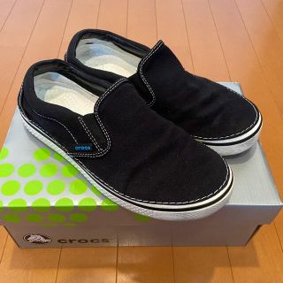 クロックス(crocs)の【crocs】スニーカー フーバースリップオン 26cm 【中古美品】(スリッポン/モカシン)